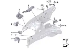 41007269648 Кронштейн крыла П Вх ! \BMW Z4 E89