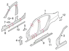 Кронштейн крыла П Вх 41217263802 BMW