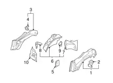Кронштейн крыла П Зд 41007064686 BMW