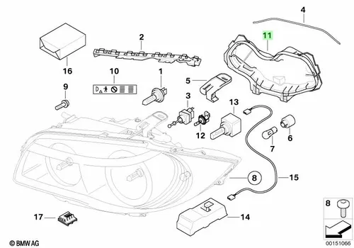Защита фар BMW 63126940662