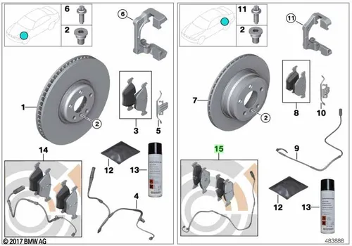 Тормозные колодки дисковые BMW 34 21 2 449 286