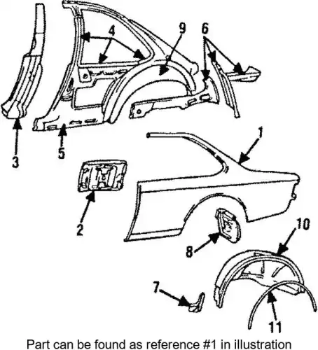 Крыло BMW 41351966873