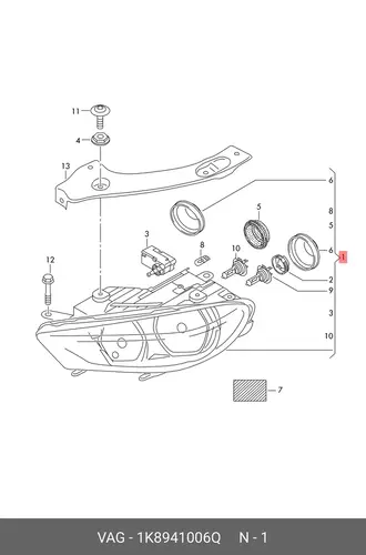 Фонарь габаритный VAG 1K8941006Q
