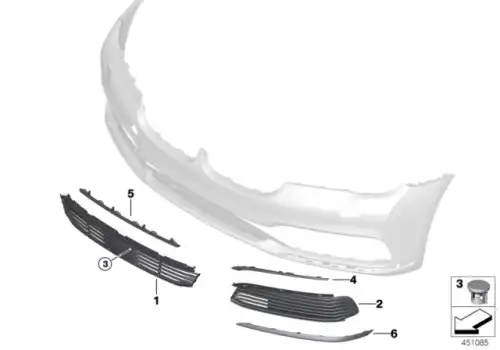 Решетка бампера BMW 51 11 7 486 837