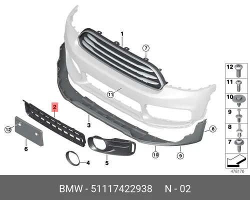 51117422938 Решетка Ср BMW