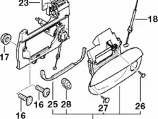 Ручка двери BMW 51 21 8 240 411