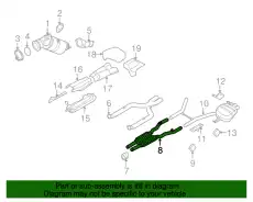 Средний глушитель 18307591696 BMW