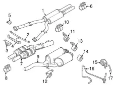 Средний глушитель 18307529255 BMW