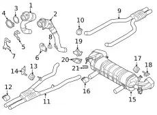 Средний глушитель 18308663575 BMW