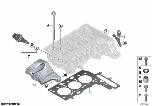 Прокладка ГБЦ BMW 11 12 8 511 227