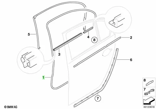 Ручка двери BMW 51767176945