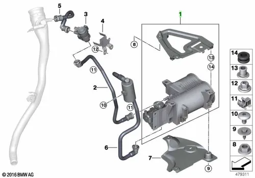 Салонный фильтр BMW 16137348727