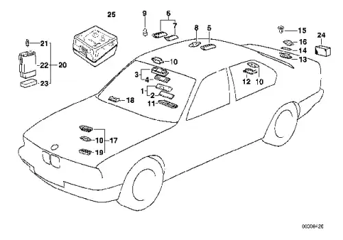Фонарь габаритный BMW 63 26 8 355 048