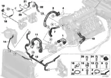 Шланг радиатор Нж-термостат ! \BMW 1' E82, E88, 3' E90, LCI, E91, E92, E93, Z4 E89 17 12 7 564 480