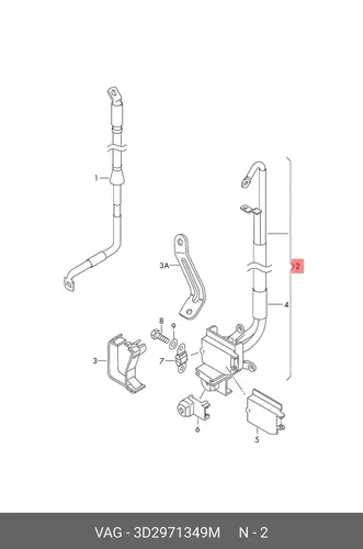 Жгут проводов для стартера и генератора 3D2971349M VAG