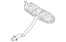 Задний глушитель 7L8253609AL VAG