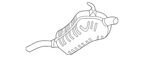 Задний глушитель 3B7253609A VAG