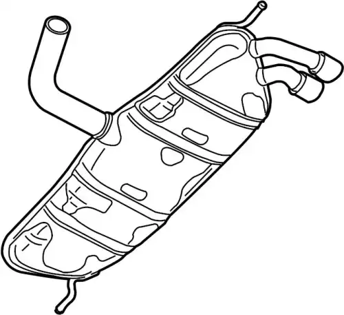 Задний глушитель 1Q0253609AC VAG
