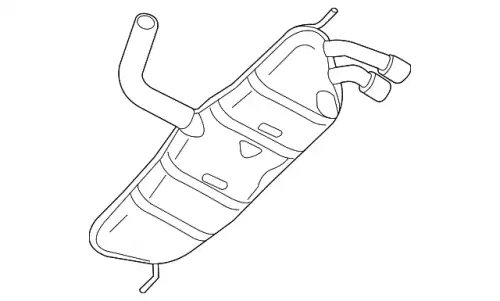 Задний глушитель 5K6253609AF VAG