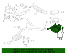 Задний глушитель 3G0253609AF VAG