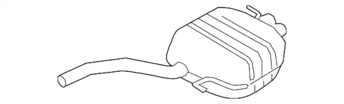 Задний глушитель 3C0253609T VAG