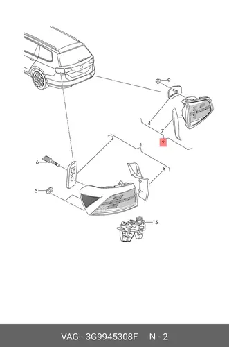 Фара противотуманная VAG 3G9945308F