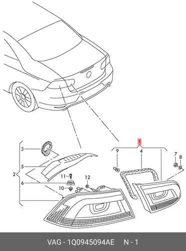 Фара противотуманная VAG 1Q0945094AE