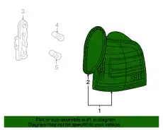 Фонарь задний VAG 8D9945096E