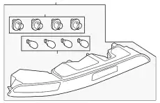 Фонарь задний VAG 8U0945095C