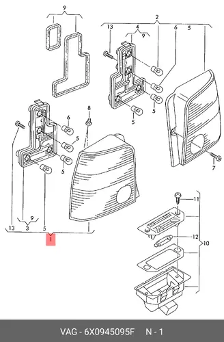 Фара противотуманная VAG 6X0945095F