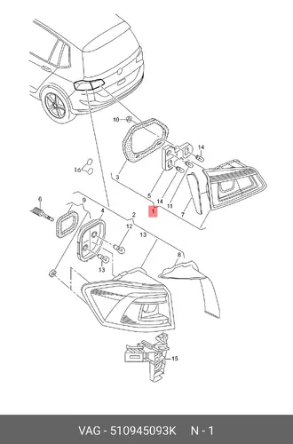 Фара противотуманная VAG 510945093K