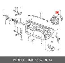 Замок двери 3B2837016A VAG