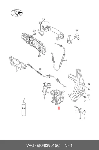  LATCH 6RF839015C VAG
