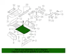 Коврик в багажник VAG 8E5863463C2Z3