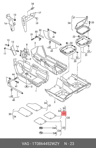 Коврики в салон VAG 1T0864452WZY