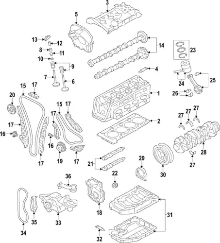 Коленчатый вал 06L105101F VAG