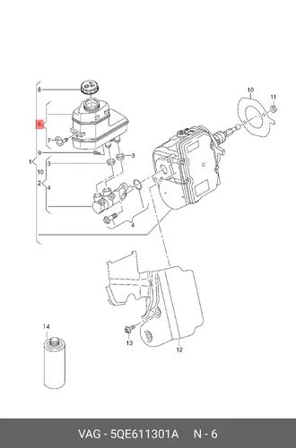 Расширительный бачок VAG 5QE611301A