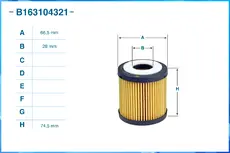 Фильтр масляный CWORKS B163104321