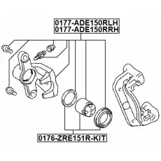 Суппорт тормозной FEBEST 0177-ADE150RRH