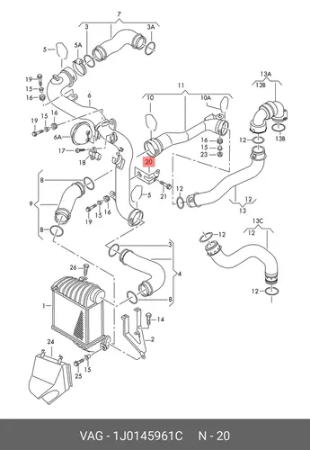 Кронштейн 1J0145961C VAG