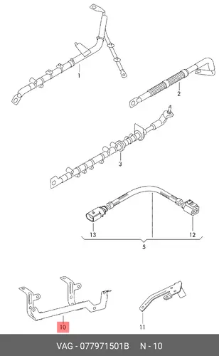 Кронштейн 077971501B VAG