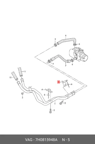 Кронштейн 7H0815948A VAG