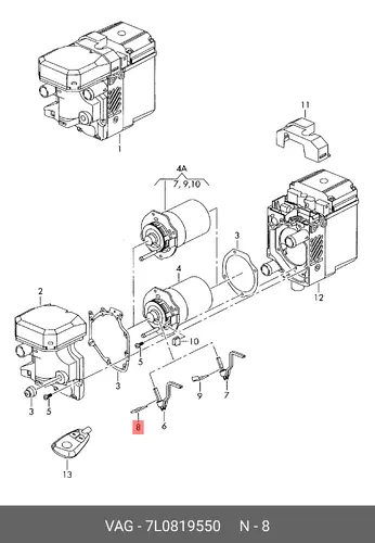Кронштейн 7L0819550 VAG