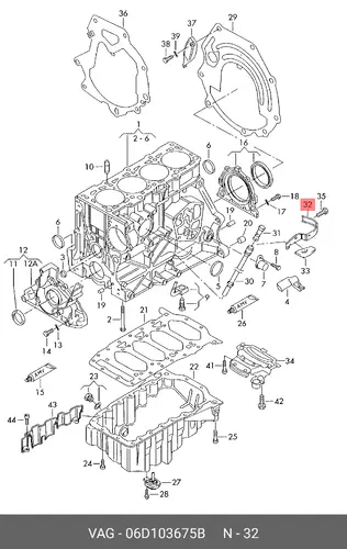 Кронштейн 06D103675B VAG