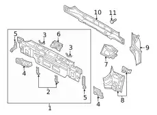 Кронштейн бампера 5G9807125 VAG