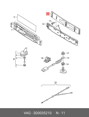 Кронштейн для усилителя антенны 3D0035210 VAG