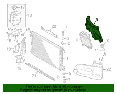 8W0121261A Кронштейн дополнительного радиатора ОЖ VAG