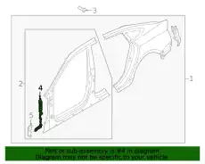 Кронштейн крыла 8W6809075A VAG