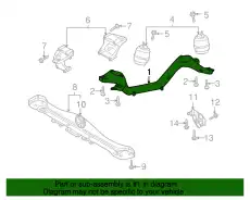 Кронштейн опоры двигателя 7L8199207 VAG