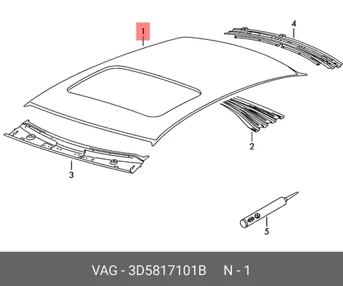 Крыша 3D5817101B VAG